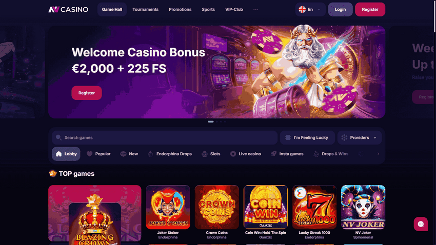 Anmeldelse af NV Online Casino